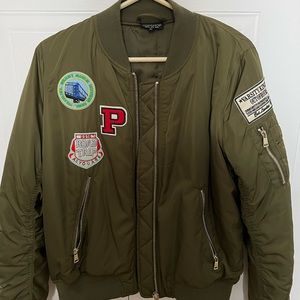 TopShop Army Green Bomber Jacket